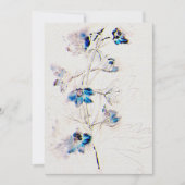 Bloemen bruiloft uitnodiging op Waterverf papier T (Voorkant)