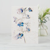 Bloemen bruiloft uitnodiging op Waterverf papier T (Staand voorkant)