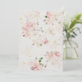 Bloemen bruiloft uitnodiging op Waterverf papier T (Staand voorkant)