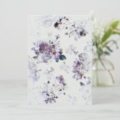 Bloemen bruiloft uitnodiging op Waterverf papier T (Staand voorkant)