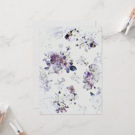 Bloemen bruiloft uitnodiging op Waterverf papier T