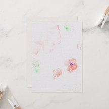 Bloemen bruiloft uitnodiging op Waterverf papier T