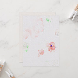 Bloemen bruiloft uitnodiging op Waterverf papier T