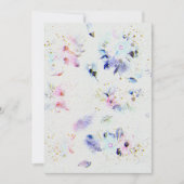 Bloemen bruiloft uitnodiging op Waterverf papier T (Voorkant)