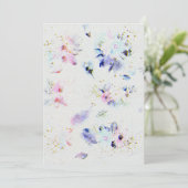 Bloemen bruiloft uitnodiging op Waterverf papier T (Staand voorkant)