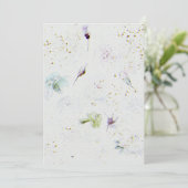 Bloemen bruiloft uitnodiging op Waterverf papier T (Staand voorkant)