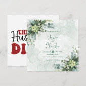 Bloemen bruiloft uitnodiging Save The Date (Voorkant / Achterkant)