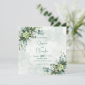 Bloemen bruiloft uitnodiging Save The Date (Staand voorkant)