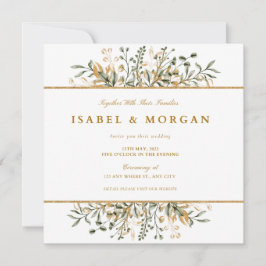 Bloemen Bruiloft Uitnodiging Save The Date