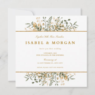 Bloemen Bruiloft Uitnodiging Save The Date