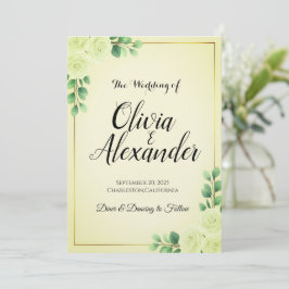Bloemen Bruiloft Uitnodiging Sjabloon | Bewerkbare