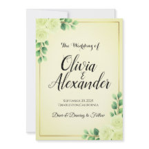 Bloemen Bruiloft Uitnodiging Template | Bewerkbare