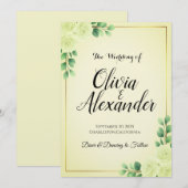 Bloemen Bruiloft Uitnodiging Template | Bewerkbare (Voorkant / Achterkant)