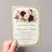 Bloemen Bruiloft Uitnodiging Template | Rustieke B (Insitu (Draagbaar))