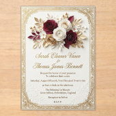 Bloemen Bruiloft Uitnodiging Template | Rustieke B (Voorkant)