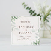 Bloemen bruiloft uitnodigingskaart Save The Date Kaart (Staand voorkant)