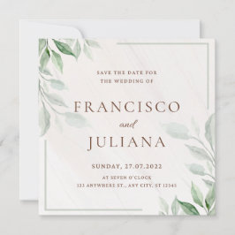 Bloemen bruiloft uitnodigingskaart Save The Date Kaart