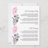 Bloemen Bruiloft Waaiers Programma Sjabloon (Achterkant)