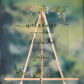 Bloemen bruiloft welkom acryl teken bord (Neutraal)