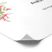 Bloemen bruiloft Welkom Wildflower bruiloft Poster (Hoek)