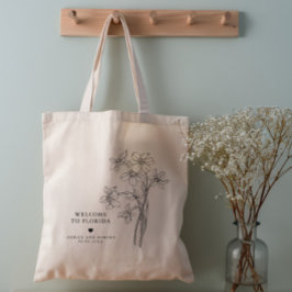 Bloemen Bruiloft Welkomsttas, Bestemmingstotaal Ta Tote Bag