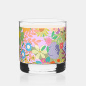 Bloemen Bruiloft Whisky Glas (Voorkant)