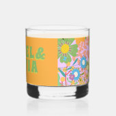 Bloemen Bruiloft Whisky Glas (Rechts)