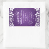 Bloemen Bruiloft Wijn Label Exotische Blooms Paars (Tas)