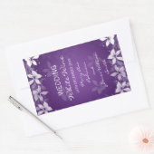 Bloemen Bruiloft Wijn Label Exotische Blooms Paars (Envelop)