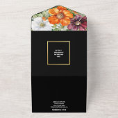 Bloemen bruiloft wilde bloemen kosmos daisy elegan all in one uitnodiging (Buitenkant)