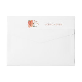 Bloemen Bruiloft Wit Retouradres Label