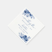 Bloemen Bruiloftsfeest Blauw Servet (Hoek)