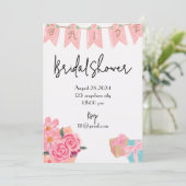 BLOEMEN BRUILOFTSFEest UITNODIGING (Staand voorkant)