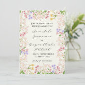 Bloemen bruiloftsfeest uitnodiging (Staand voorkant)