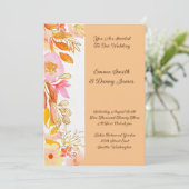 Bloemen Bruiloftsinvitaties Kaart (Staand voorkant)