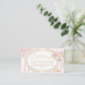 Bloemen Bruiloftsontbijt Prosecco Display Shower Informatiekaartje (Staand voorkant)