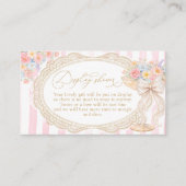 Bloemen Bruiloftsontbijt Prosecco Display Shower Informatiekaartje (Voorkant)
