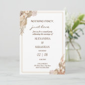 Bloemen Bruiloftsreceptie Uitnodiging (Staand voorkant)