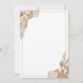 Bloemen Bruiloftsreceptie Uitnodiging (Achterkant)