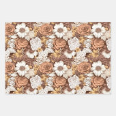  Bloemen Bruin Koper Boho Herfst Wildflower Inpakpapier Vel (Voorkant)