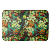 Bloemen bruin, roest, Blauwgroen Badmat (Voorkant)