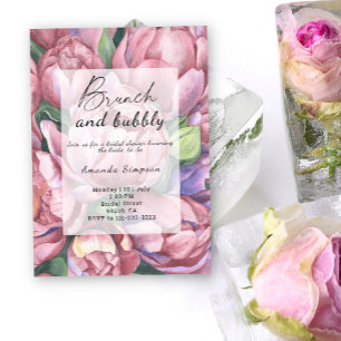 Bloemen - Brunch en bubbels bruidsbruiloft Kaart