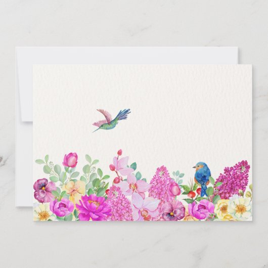 Bloemen brunch foto baby afstuderen kaart (Achterkant)