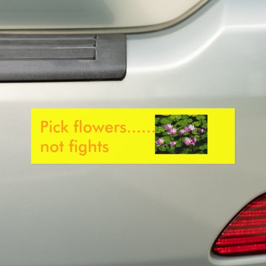 Bloemen Bumpersticker (Op auto)