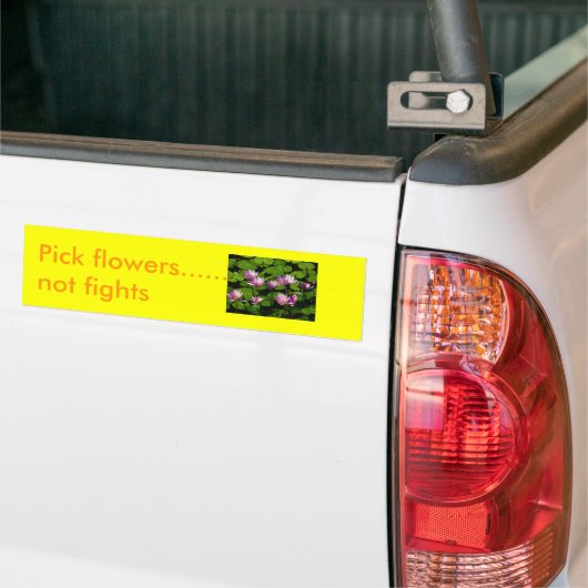 Bloemen Bumpersticker (Op Truck)
