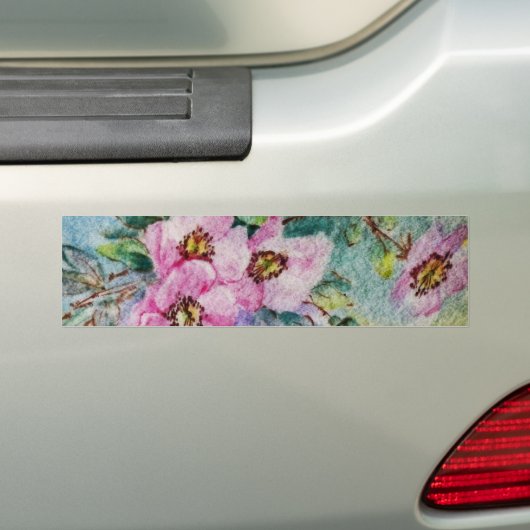 Bloemen Bumpersticker (Op auto)