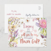 Bloemen Bunches Bloemenmeisje Aanvraag Briefkaart (Voorkant / Achterkant)