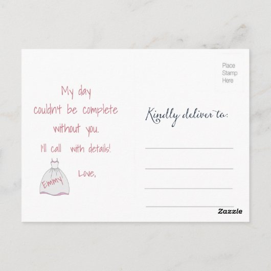 Bloemen Bunches Bloemenmeisje Aanvraag Briefkaart (Achterkant)