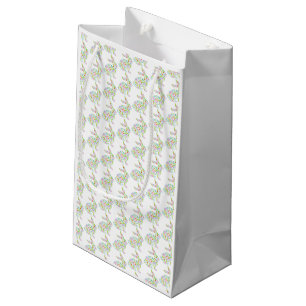 Bloemen Bunny Patroon Pasen Lente Kleurrijke Fun Klein Cadeauzakje