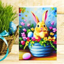  bloemen, Bunny Rabbit en Paaseieren